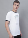 Cantabil Men White Round Neck T-Shirt (7136113393803)