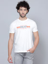 Cantabil Men Round Neck White T-Shirt (7134777213067)