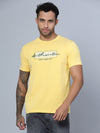 Cantabil Men Round Neck Yellow T-Shirt (7134710038667)