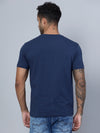 Cantabil Men Round Neck Blue T-Shirt (7134714691723)