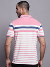 Cantabil Men Pink Polo Neck T-Shirt (7139063857291)