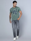 Cantabil Men Round Neck Green T-Shirt (7134716559499)