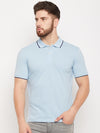 Cantabil Men Sky Blue Polo T-Shirt (7134707744907)