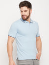 Cantabil Men Sky Blue Polo T-Shirt (7134707744907)
