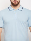 Cantabil Men Sky Blue Polo T-Shirt (7134707744907)