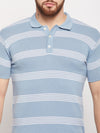 Cantabil Men Sky Blue Polo T-Shirt (7134716067979)