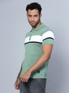 Cantabil Men Polo Neck Light Green T-Shirt (7134731206795)
