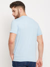 Cantabil Men Sky Blue Round Neck T-Shirt (7135106072715)