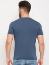 Cantabil Men Blue Round Neck T-Shirt (7135109087371)