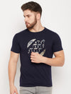 Cantabil Men Navy Round Neck T-Shirt (7135111315595)