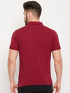 Cantabil Men Maroon Polo T-Shirt (7135099551883)