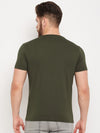 Cantabil Men Olive Round Neck T-Shirt (7135114428555)