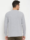 Cantabil Solid Grey Full Sleeves Round Neck Regular Fit Casual Sweatshirt for Men