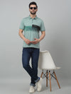 Cantabil Aqua Printed Polo Neck Half Sleeve T-shirt For Men