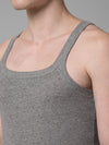 Cantabil Mens Pack of 2 Grey Melange Cotton Gym Vest