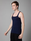 Cantabil Mens Pack of 2 Ink Blue Gym Vest