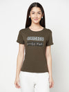 Cantabil Women's Olive T-Shirts (6822436176011)
