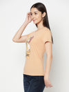 Cantabil Women's Peach T-Shirts (6822476742795)
