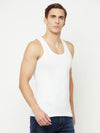Cantabil Men Set of 2 White Solid Vest (6829031915659)