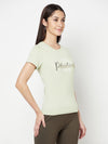 Cantabil Women's Light Green T-Shirts (6822450692235)