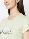 Cantabil Women's Light Green T-Shirts (6822450692235)