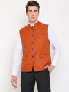 Cantabil Men's Rust Reversible Waist Coat (7069007708299)