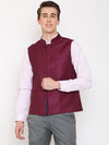 Cantabil Mens Wine Waist Coat (7069078945931)