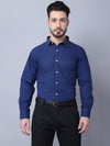 Cantabil Cotton Solid Navy Blue Full Sleeve Regular Fit Formal Shirt for Men with Pocket (7053773701259)