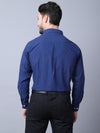 Cantabil Cotton Solid Navy Blue Full Sleeve Regular Fit Formal Shirt for Men with Pocket (7053773701259)