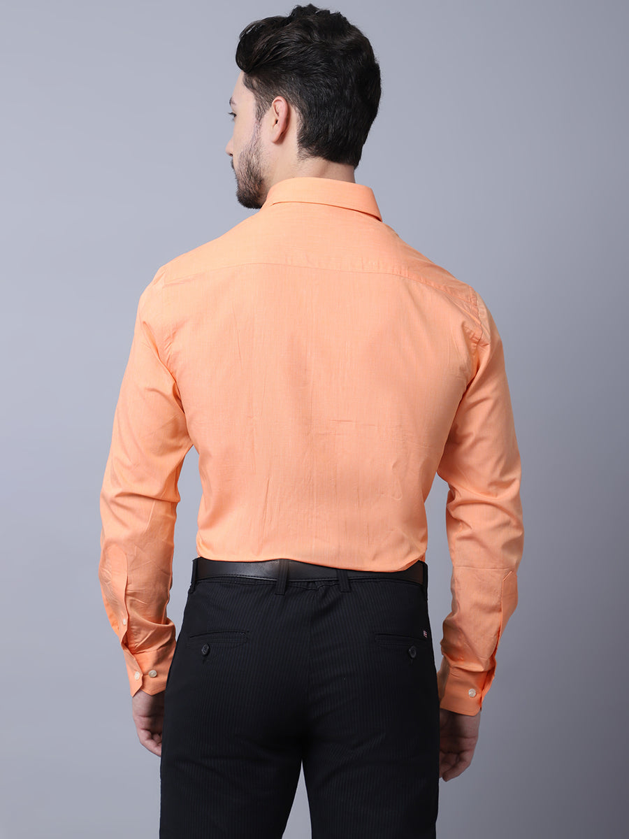 Cantabil Mens Orange Shirt