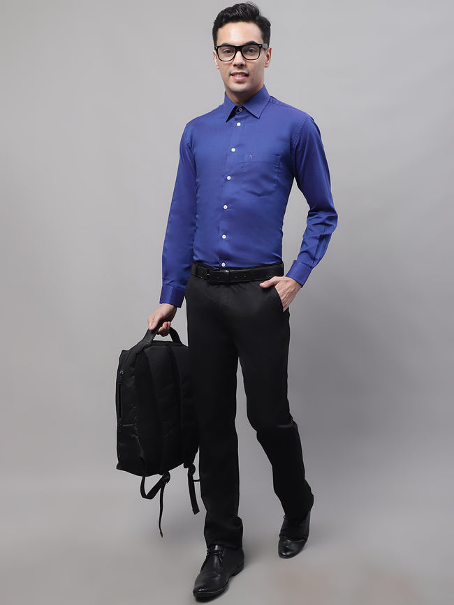 Cantabil Men Royal Blue Shirt