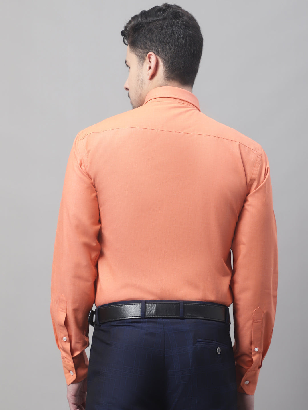 Cantabil Men Orange Shirt