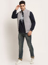 Cantabil Grey & Navy Men's Reversible Jacket (6712977981579)