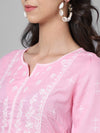 Cantabil Women Pink Kurti Plazzo Set (7033536872587)