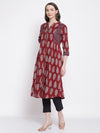 Cantabil Women's Maroon Kurta (6798595719307)