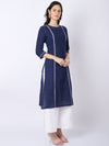 Cantabil Women's Royal Blue Kurti (6869690712203)