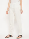 Cantabil Women Off White Pant (7085873430667)