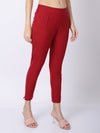 Cantabil Women's Ethnic Maroon Pant (6869720105099)