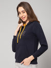 Cantabil Women Navy Sweatshirts (7083930026123)
