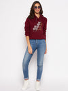 Cantabil Women Maroon Sweatshirt (7045757960331)