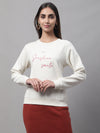 Cantabil Women Ecru Melange Sweatshirt (7083928060043)