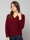 Cantabil Women Maroon Sweater (7083358748811)