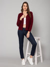 Cantabil Women Maroon Sweater (7083358748811)