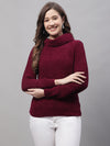 Cantabil Women Maroon Sweater (7083351474315)