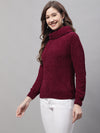 Cantabil Women Maroon Sweater (7083351474315)