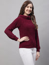 Cantabil Women Maroon Sweater (7083351474315)
