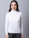 Cantabil Women's White Sweater (6996261732491)