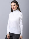 Cantabil Women's White Sweater (6996261732491)