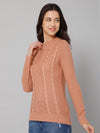 Cantabil Women Peach Sweater (7025779507339)