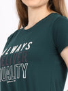 Cantabil Women's Bottle Green T-Shirts (6846107320459)